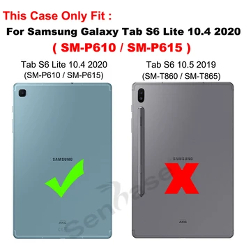 Triecienizturīgs Bruņas TPU+PC Portatīvie Rokas Siksna Stends Tablet Vāciņš Samsung Galaxy Tab S6 Lite 10.4 