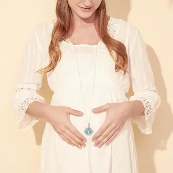 Eudora Grūtniecības bola harmoniju Kulons dzīvības Koks būris harmoniju bumbu, Kaklarota, par grūtnieces grūtniecības jaunu mammu dāvanu K163N20