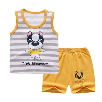 Baby Zēni Meitenes šortiņos Veste+bikses Uzstādīt Bērnu Kokvilnas Apģērbu Toddler Bērniem, Meiteņu Apģērbs, Zīdaiņu Zēns Sportsuits