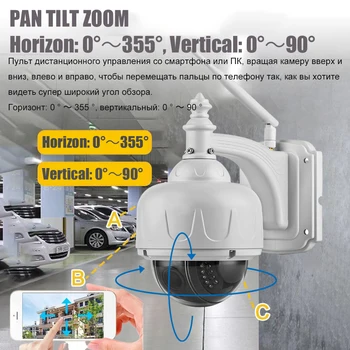 1080P Bezvadu IP Kamera 2MP, 5MP 5X Optiskā Tālummaiņa, divvirzienu Audio, Wifi, Fotokamera Mājas Drošības Uzraudzības CCTV Tīkla Atmiņas Slots