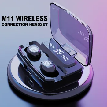 Willkey TWS Bluetooth Bezvadu Austiņas Austiņas ar 3500mAh LED Earbuds Touch Kontroli Sporta Austiņas Trokšņu slāpēšanas Tālruņa Austiņas