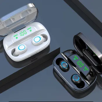 Willkey TWS Bluetooth Bezvadu Austiņas Austiņas ar 3500mAh LED Earbuds Touch Kontroli Sporta Austiņas Trokšņu slāpēšanas Tālruņa Austiņas
