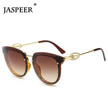JASPEER Punk Saulesbrilles Vīriešiem Vintage Lielgabarīta bez apmales Sieviešu Punk Zīmola Dizaineru Saulesbrilles Dāmām Modes Brilles UV400