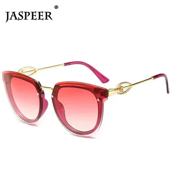 JASPEER Punk Saulesbrilles Vīriešiem Vintage Lielgabarīta bez apmales Sieviešu Punk Zīmola Dizaineru Saulesbrilles Dāmām Modes Brilles UV400