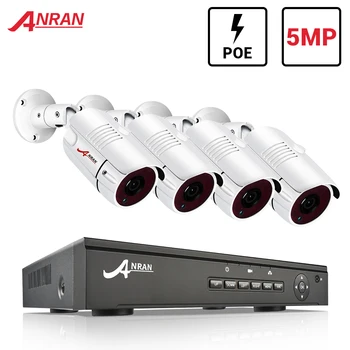 CCTV Sistēma POE 5MP VRR Drošības Kameru Sistēmu Ar 5MP Āra Wifi IP Kameras Uzraudzības Komplektam Ūdensnecaurlaidīgs Nakts Redzamības APP