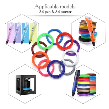 3D Printeri Pavedieniem 200 Metrus 20 krāsas, 3D Drukāšanas Pildspalvas Plastmasas Diegi, Stieples 1,75 mm Printeri, Palīgmateriāli 3D Pildspalva Pavedienu TAA