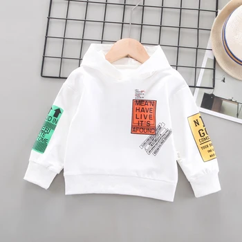 Jaunā Pavasara Rudens Bērnu Modes Apģērbu Baby Zēni Meitenes Kapuci T Krekls Bērniem, Zīdaiņu Kokvilnas Apģērbu Toddler Gadījuma Hoodies