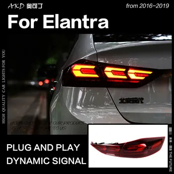 AKD Auto Stils lukturu par Hyundai Elantra LED Astes Gaismas 2017-2019 Elantra DRL Dinamiskā Signāla Bremžu Reverse auto Piederumi