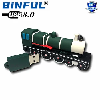 BINFUL Jaunu Ātru USB 3.0 Vilcienu USB Flash Drive 128G Pen Drive Pendrive Animācijas Dzelzs Vīrs Puses 8GB 16GB 32G 64G 256 GB Atmiņas karte memory Stick