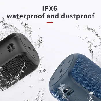 Cyboris IPX6 Ūdensizturīgs un Putekļus necaurlaidīgs Bluetooth 5.0 Portatīvo Skaļruņu BT5.0 Play 24H HD Zvanu, kas Saistīti ar Tipa C, SD Karte, AUX