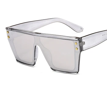 Sieviešu saulesbrilles Flat top Lielizmēra Kvadrātveida Sieviešu sunglasse modes zīmola bez apmales Dāmas, Saules Brilles Lentes De Sol Mujer