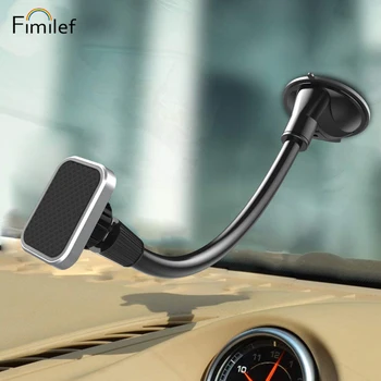 Fimilef vējstikla magnētisko mobilā tālruņa turētājs ilgi roku auto paneļa stiprinājuma spēcīgs magnēts auto mobilā telefona turētājs iPhone7