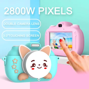 Dual camera ar WiFi cute bērnu HD digitālās foto kameras mini kameras sporta video ieraksti izglītības rotaļlietas Bērniem Kamera