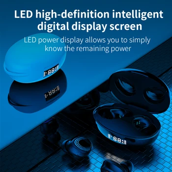 Jaunākās TWS Bluetooth Austiņas Bezvadu bluetooth Austiņas Smart Nospiediet Vadības Digitālais Displejs HD Stereo Sporta Bezvadu earbuds