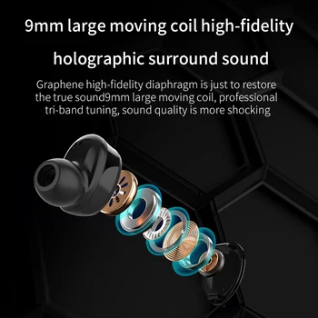 Jaunākās TWS Bluetooth Austiņas Bezvadu bluetooth Austiņas Smart Nospiediet Vadības Digitālais Displejs HD Stereo Sporta Bezvadu earbuds