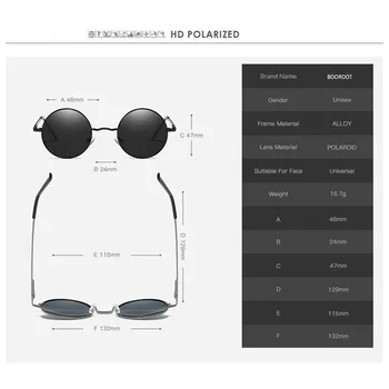 Vīriešu un Sieviešu Polarizētās Saulesbrilles, Klasika Vintage Kārta Vīriešiem, Saules Brilles Metāla Rāmja Brilles UV400
