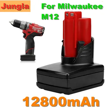 Augstas Kapacitātes Akumulatoru Instrumenti Milwaukee M12 12v 12800mah Uzlādējams Li-ion Jauda Rīku Nomaiņa Akumulatora Rezerves, Akumulatoru