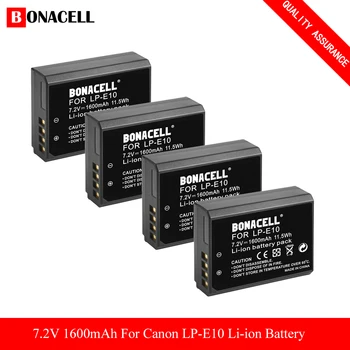 Bonacell Canon LP-E10 Kameras Bateriju Nomaiņa LP E10 LPE10 EOS 1100D 1200D 4000D Kiss X50 X70 Z70