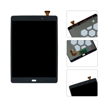 Samsung Galaxy Tab 9.7 SM-T550 T550 T551 T555 Lcd Displejs, Touch Screen Digitizer Bezmaksas Rīkus, Melna Balta