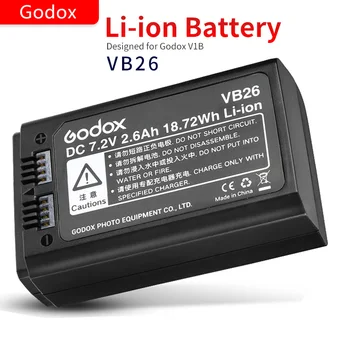 Godox Sākotnējā V1 Flash Uzlādējams Litija Akumulators VB26 2600mAh par Apaļu Galvu Zibspuldze V1C V1N V1S V1O V1F Speedlite