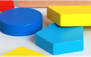 Ģeometrijas Formas, Saskaņojot mīklas Bērnu Koka Rotaļlietas Izlūkošanas Montessori Bērnu Koka Atjautības Homeschool Piegādes Izglītības