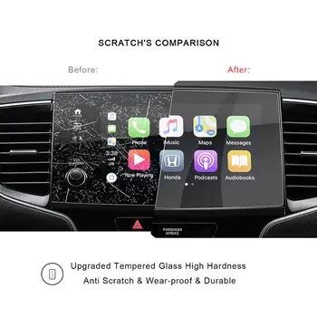 RUIYA ekrāna aizsargs, Izmēģinājuma 8inch kreiso stūres auto navigācija touch centrs displejs,9H rūdīts stikls aizsardzības plēves