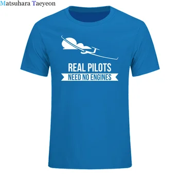 Nekustamā Piloti vairs Nav Vajadzīga Dzinēju Planieris Vai Planieris dizains vasaras vīriešiem ar īsām piedurknēm t-krekls drukas cilvēks kokvilnas t krekls, t krekls Zīmols