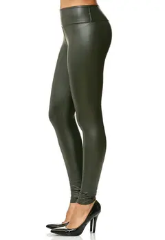 Everbellus Augsta Vidukļa Ādas Stulpiņi Sievietēm Black Light&Matt Plānas&Bieza Femme Fitnesa PU Zeķes Sexy Push Up Slim Bikses