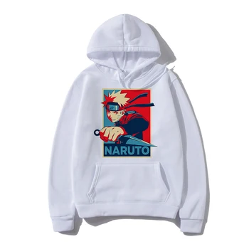 Karstā Japāņu Anime Naruto Akatsuki Hoodies Vīriešiem Kawaii Karikatūra Streetwear Hip Hop Harajuku Grafiskais Topi, Krekli Unisex Vīriešu