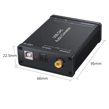 LiNKFOR USB DAC Audio ConverterUSB, lai Koaksiālo S/PDIF Converter Digitālā uz Analogo Signālu ar 3,5 mm Austiņu Audio USB DAC