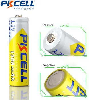 12pcs PKCELL AA NiMH Uzlādējamo Bateriju 1300mAh 1.2 V Ni-MH 2A Akumulators, Akumulatoru Baterijas+3pcs AA/AAA Akumulatoru Kastes Turētājs