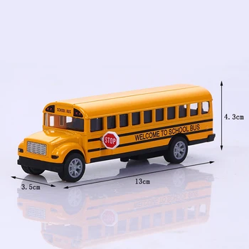 1:16 Bērniem, Skolas Autobusu Rotaļlietas Sakausējuma Pull Atpakaļ Lējumiem STOP Automašīnas Modeli Augstas Kvalitātes Simulācijas Rotaļu Auto Zēns Dzimšanas dienas dāvana TY0488