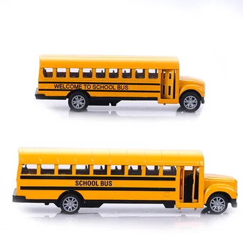 1:16 Bērniem, Skolas Autobusu Rotaļlietas Sakausējuma Pull Atpakaļ Lējumiem STOP Automašīnas Modeli Augstas Kvalitātes Simulācijas Rotaļu Auto Zēns Dzimšanas dienas dāvana TY0488