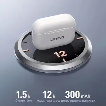 Sākotnējā Lenovo LP1S TWS Bezvadu Austiņas Bluetooth Austiņas Dual Stereo Bass Earbuds Touch Kontroli ar Mic iOS/Android