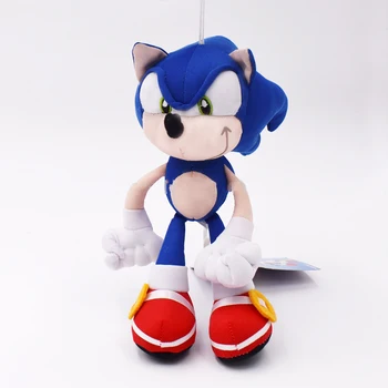 28CM Sonic Plīša Rotaļlietas Lelle, Zils Ēnu Sonic Mīksta Plīša Pildījumu Rotaļlieta Kokvilnas Anime Plīša Lelle Paredzēta Bērniem Dzimšanas dienas Dāvanas