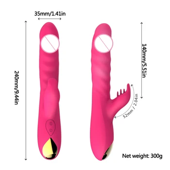 USB Lādējamu 10 Ātrumu Spēcīgs Dildo Trušu Vibrators Sievietes Klitora stimulācijas Masāža Vibrators G-spot Pieaugušo seksa rotaļlietas