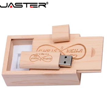JASTER USB 2.0 koka mazas, apaļas USB flash drive pendrive 4GB 8GB 16GB 32GB 64GB atmiņas karti un u diska (bezmaksas custom logo)