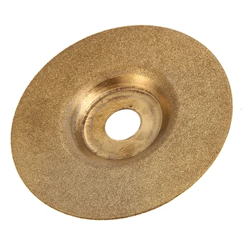 1pc 4inch Dimanta Pārklājumu Slīpēšana Riteņu Disku Slīpmašīna Akmens Asināmais Stikla Slīpēšanas Frēzes Rotācijas Instruments 100mm*16 mm, Zelta