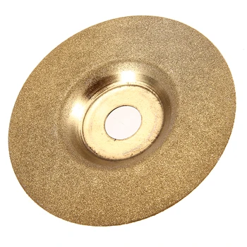 1pc 4inch Dimanta Pārklājumu Slīpēšana Riteņu Disku Slīpmašīna Akmens Asināmais Stikla Slīpēšanas Frēzes Rotācijas Instruments 100mm*16 mm, Zelta