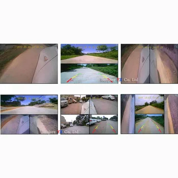 Koorinwoo Panorāmas Sistēmas DVR Kārba 4 Kanāli Pieejami par Automašīnu Atpakaļskata Kamera Video Priekšējo Sānu Atpakaļskata Kamera Autostāvvieta Palīdzība