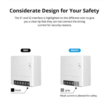 1/30 Gabalu Vairumtirdzniecības Sonoff MiniR2 Smart Home DIY Mod eWeLink App Tālvadības Gaismas Wifi Slēdzis Arī Alexa, Google Home Balss Vadība