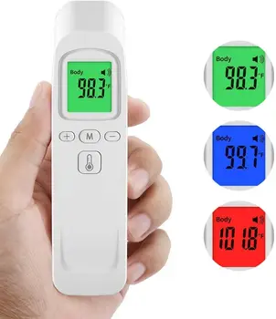 Infrasarkano staru Termometrs Digitālais bezkontakta Auss Pieres Termometrs Digital LCD Lāzera Centrālās Ķermeņa Termometrs Pieaugušiem Bērniem