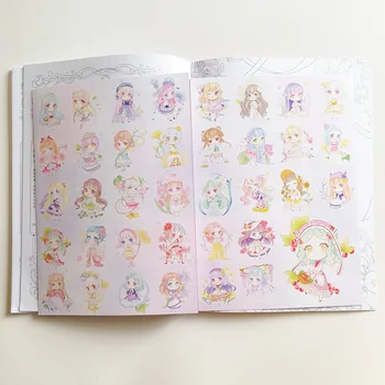 Krāsojamā Grāmata Ziedi & Sweetgirls Kawaii Anime Lolita Modes Krāsojamā Grāmata Bērniem/Bērni/ Meitenes/Pieaugušajiem, Dekompresijas