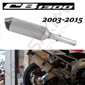Slip-On Honda CB1300 Izplūdes CB 1300 S F SC54 Vidū Cauruļu 2003. gada līdz. gadam Gadu Motocikla Izplūdes Muffler Aizbēgt db killer