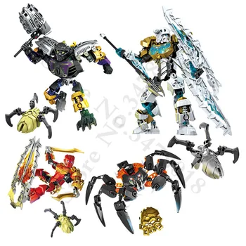 BionicleMask Gaismas Bērnu Kopaka Master LEDUS Bionicle Celtniecības Bloku Saderīgs ar LEPINING 70788 Rotaļlietas