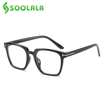 SOOLALA 4 Pāri Laukumā Zilā Gaisma Pretbloķēšanas Lasīšanas Brilles Sievietēm Palielināmo Brilles Rāmis vecuma tālredzība Brilles Sieviete, Vairumtirdzniecība