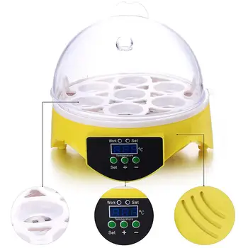 Mini 7 Olu Inkubators Mājputnu Inkubatoru Brooder Digitālo Temperatūras Kontroli Olu Inkubators Inkubatora Putnu Olu Inkubatoros Inkubators
