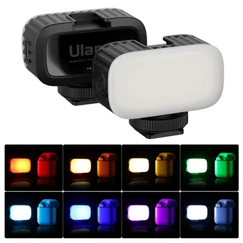 ULANZI VL15 Mini RGB Led Video Gaisma 8 Krāsas Portatīvo Aizpildīt Gaismas ar Softbox Difuzoru 2W 750mAh Baterijas Tips C Vlog Gaismas