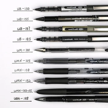 Japānas UNI Gēla Pildspalva Uniball Pildspalvu Komplekts Melnā Pildspalvas Studentu 0.5/0.38 mm Nospiediet Pildspalvu Testa Biroja Piemērots Ikdienas Rakstīšana