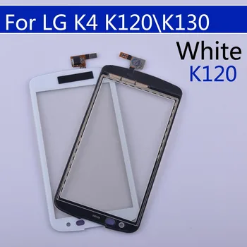 10Pcs\daudz Par LG K4 K120 K121 K120E K130 K130E Touch Screen Digitizer LCD Displejs Priekšējā Stikla Panelis Sensoru Nomaiņa